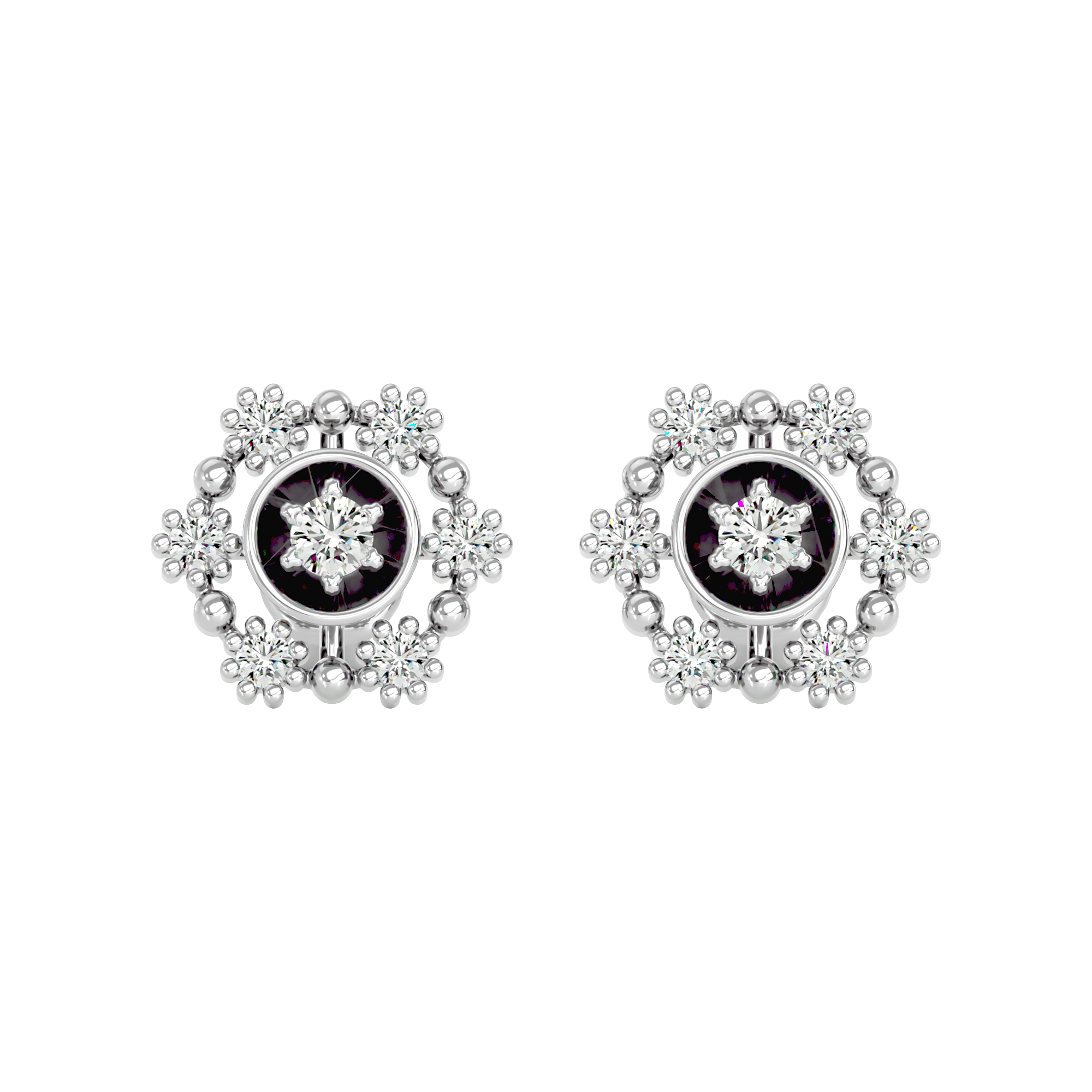 Floral Halo Studs