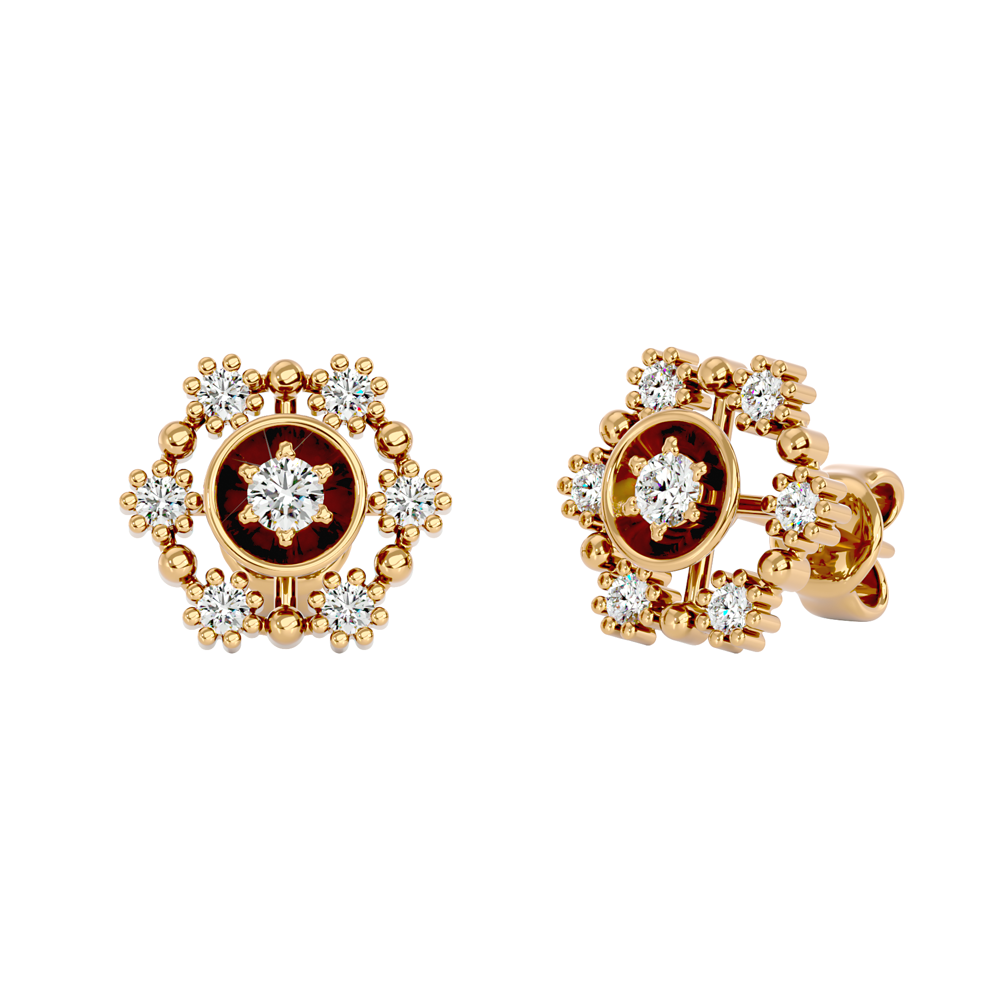 Floral Halo Studs