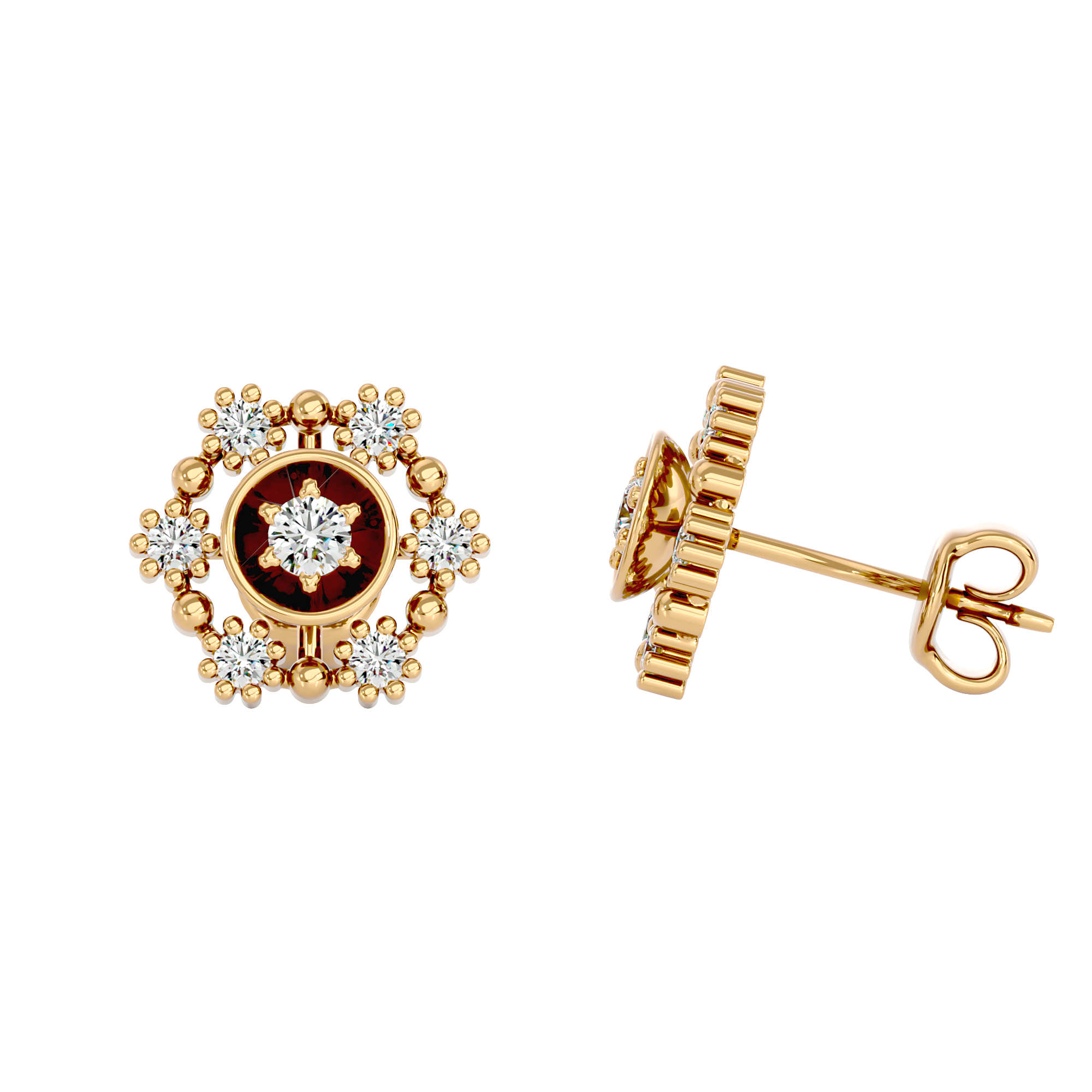 Floral Halo Studs