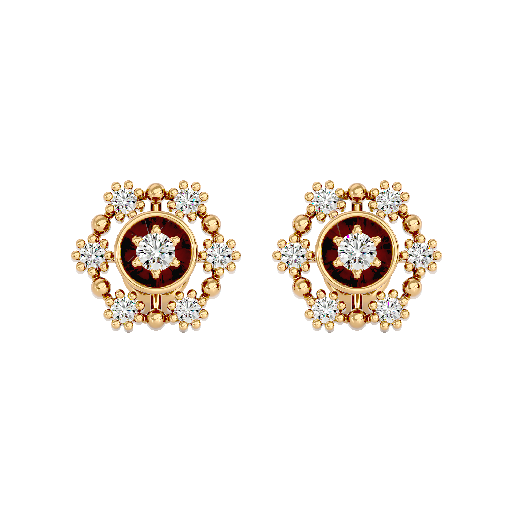 Floral Halo Studs