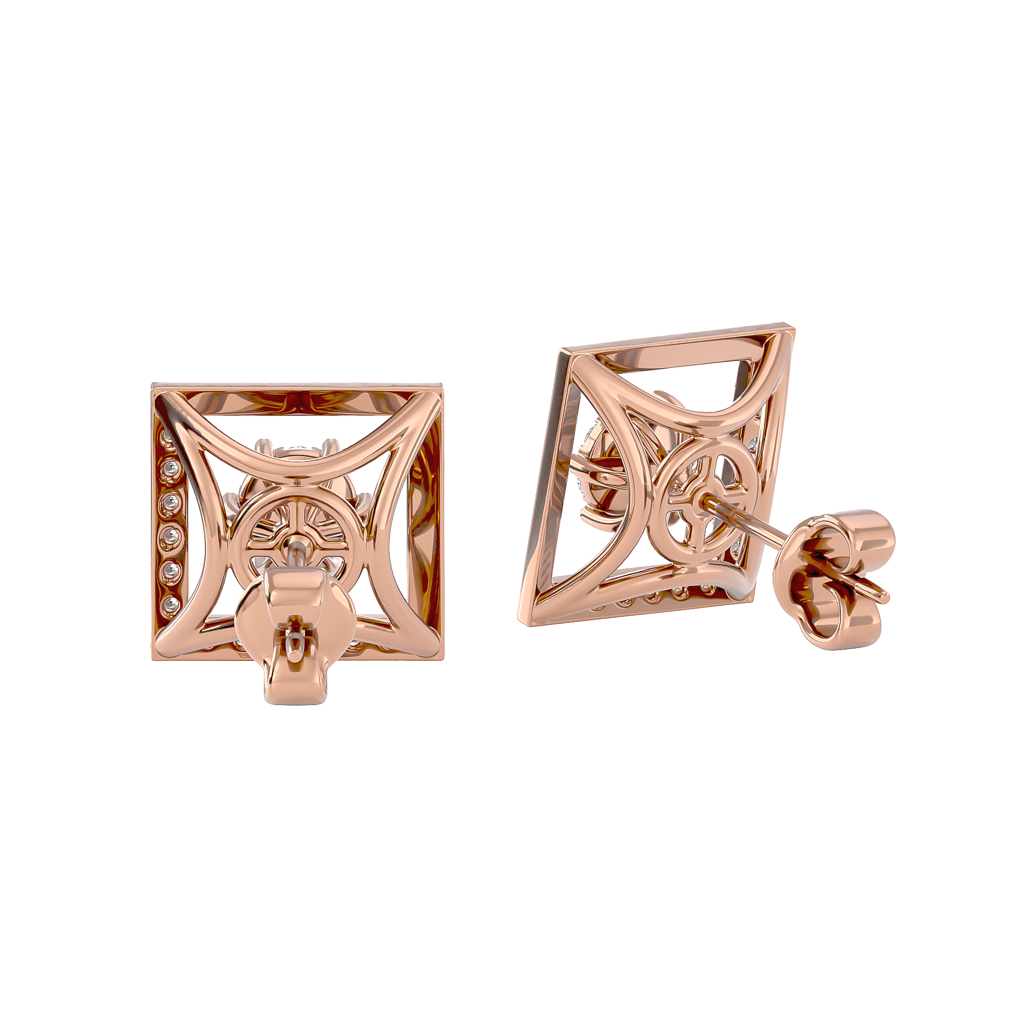 Ornate Square Studs