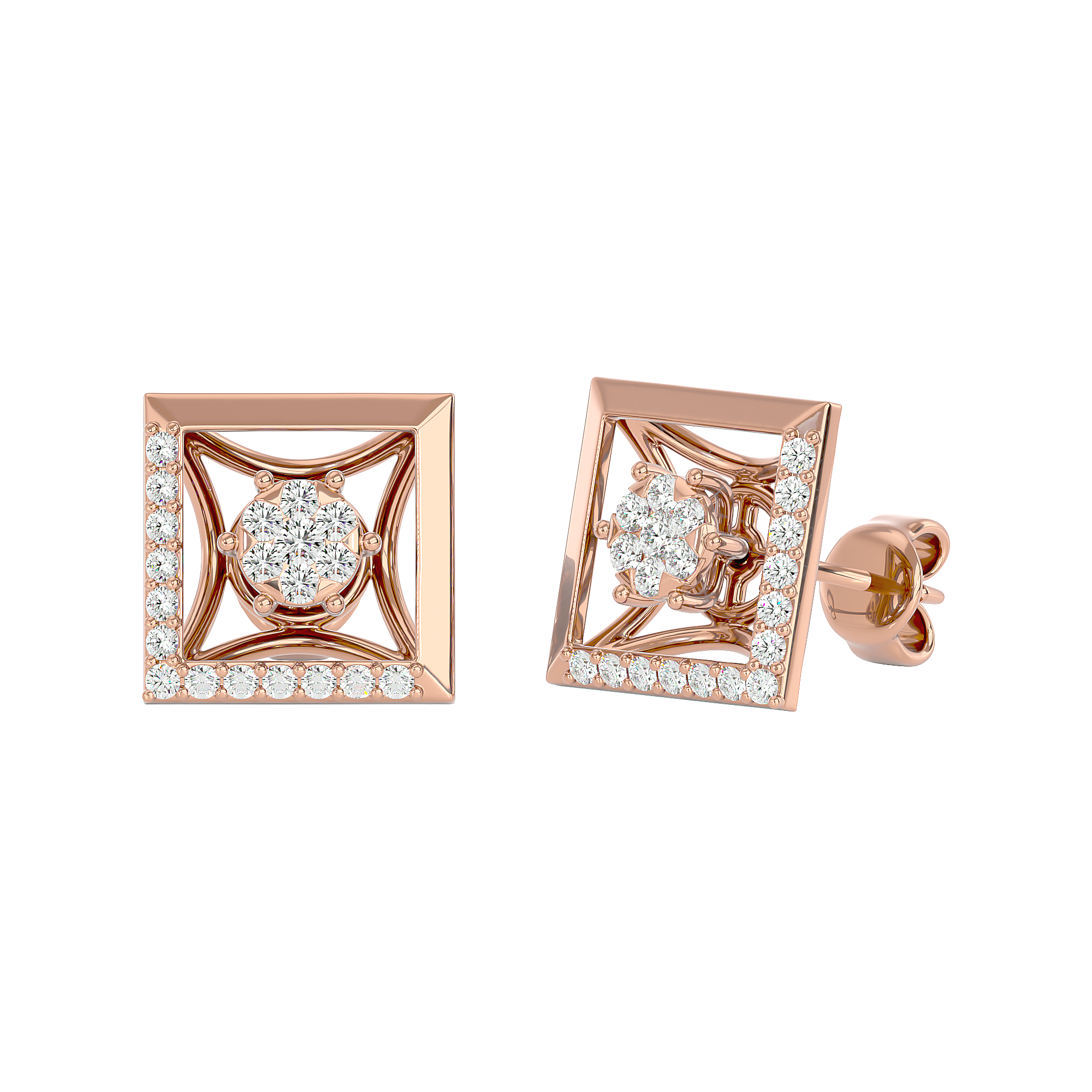 Ornate Square Studs