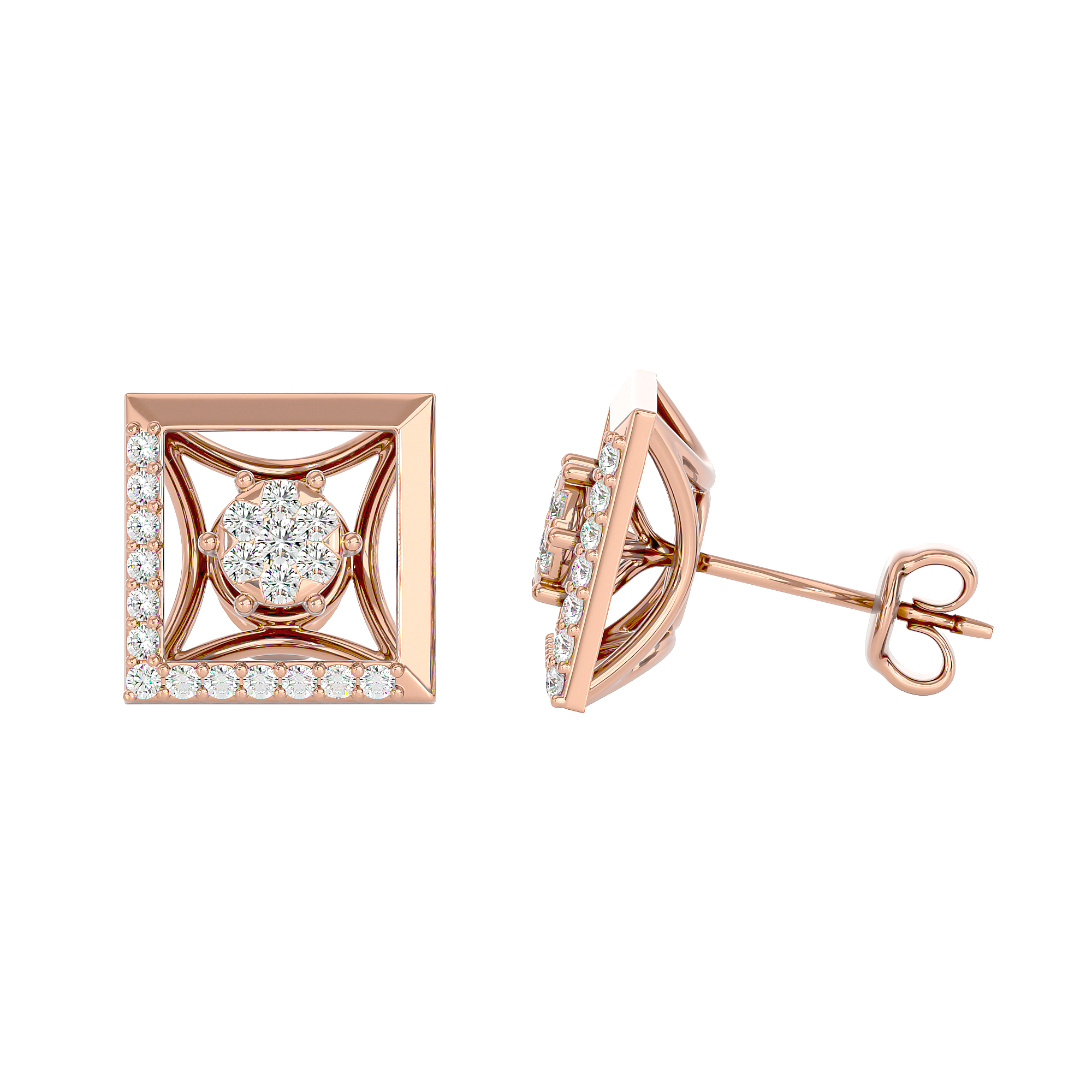 Ornate Square Studs