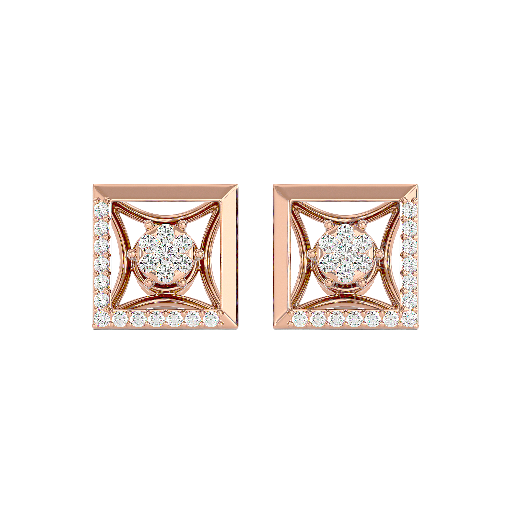 Ornate Square Studs