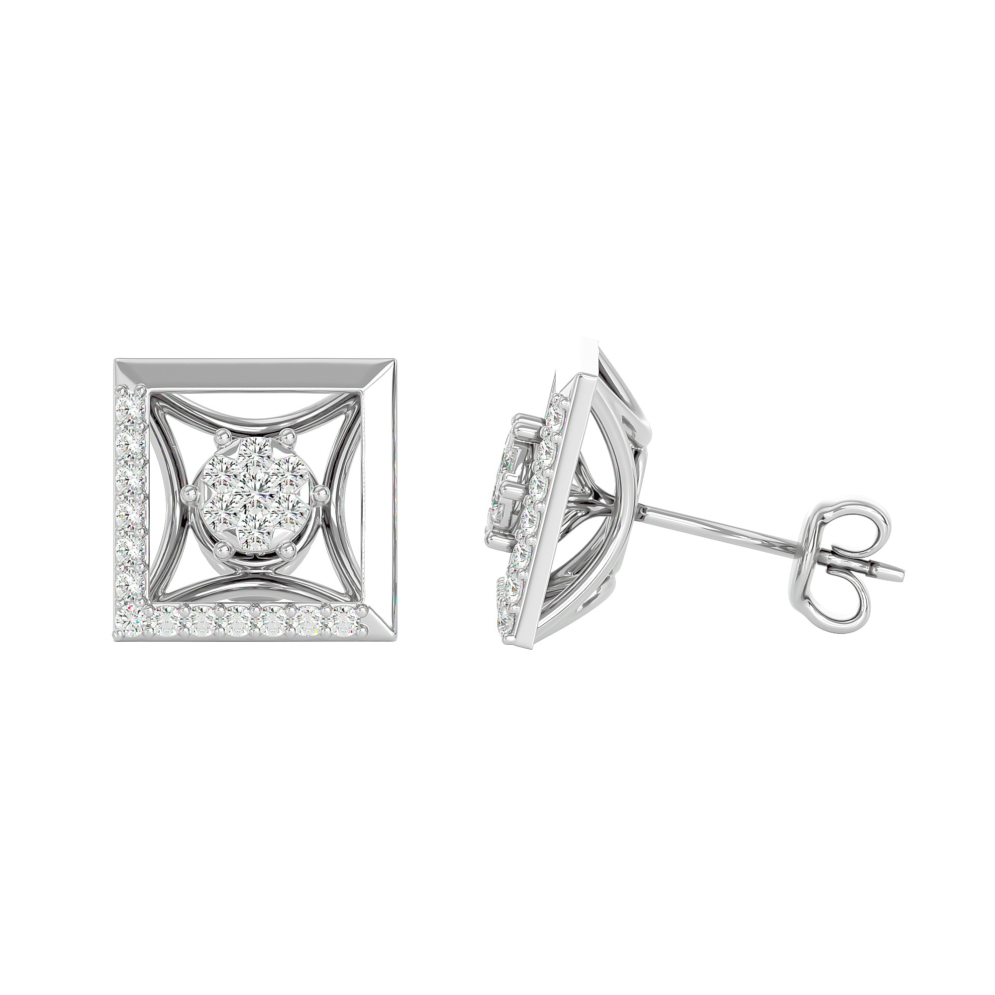 Ornate Square Studs