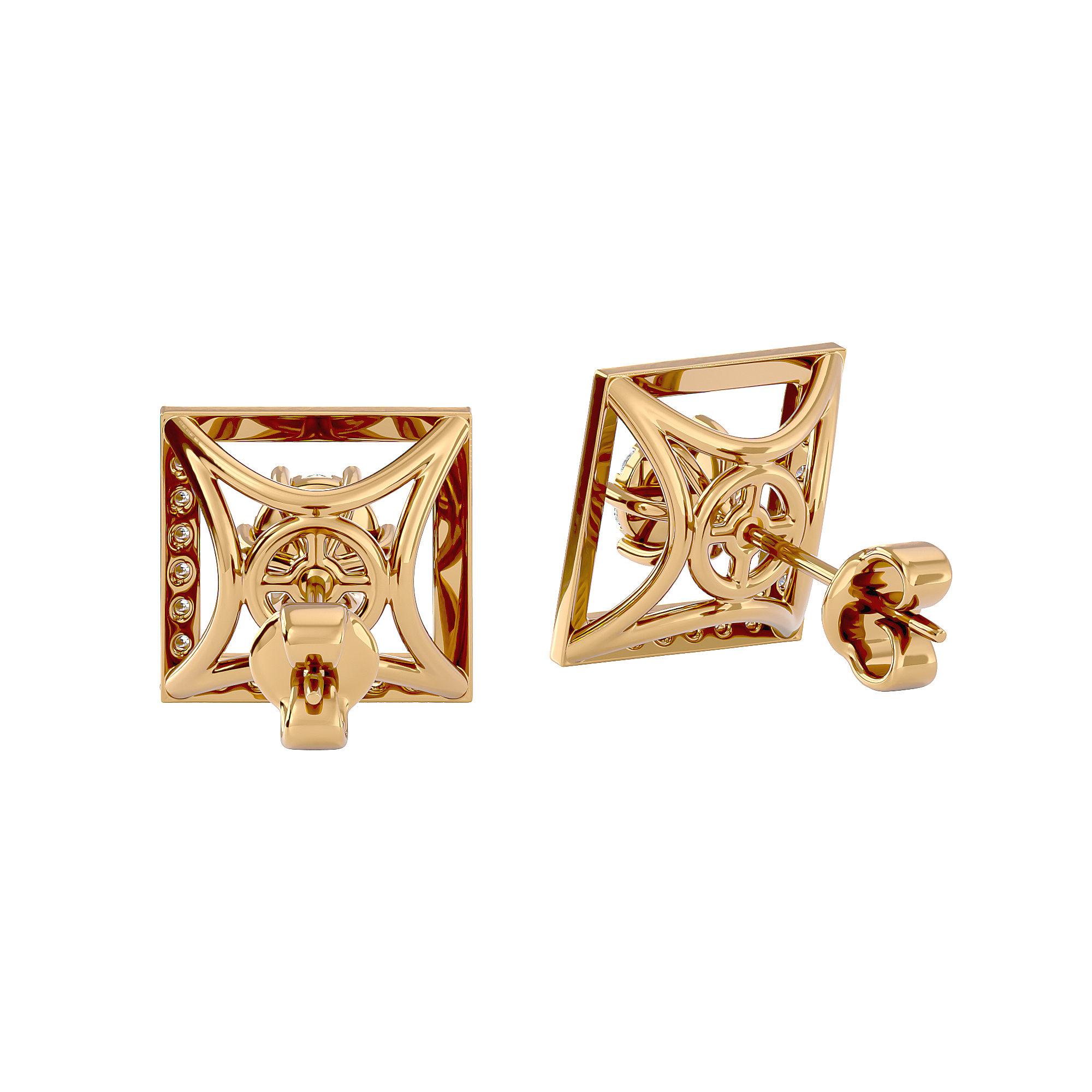 Ornate Square Studs