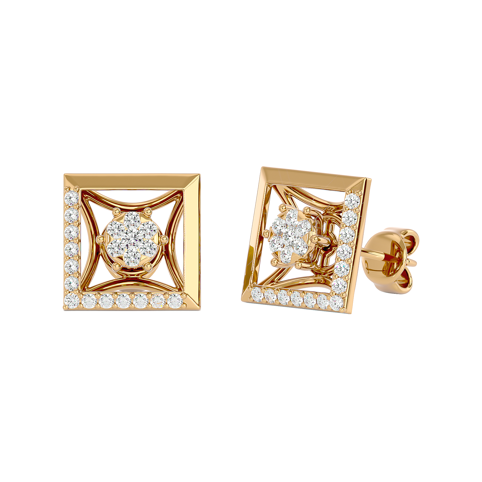 Ornate Square Studs