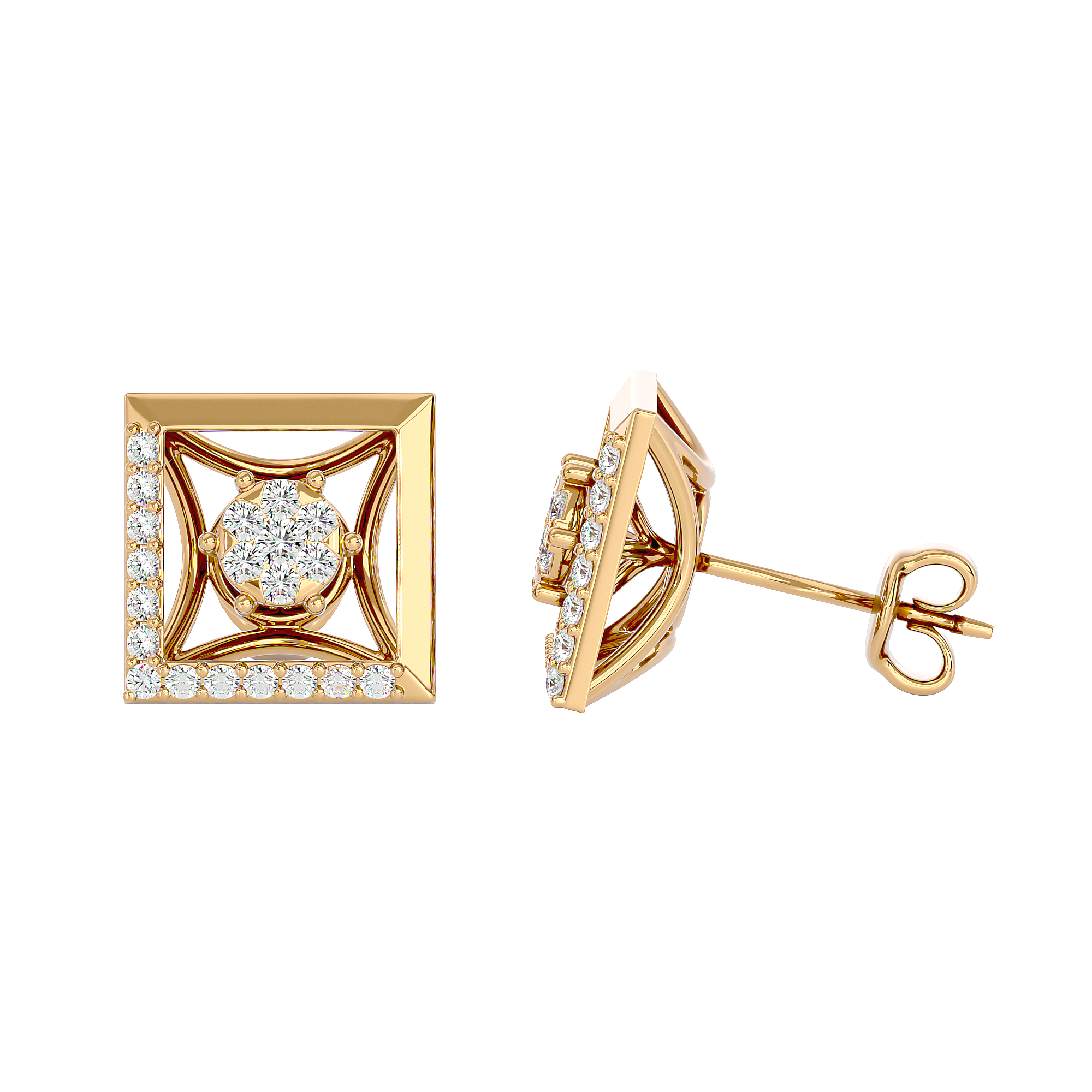 Ornate Square Studs