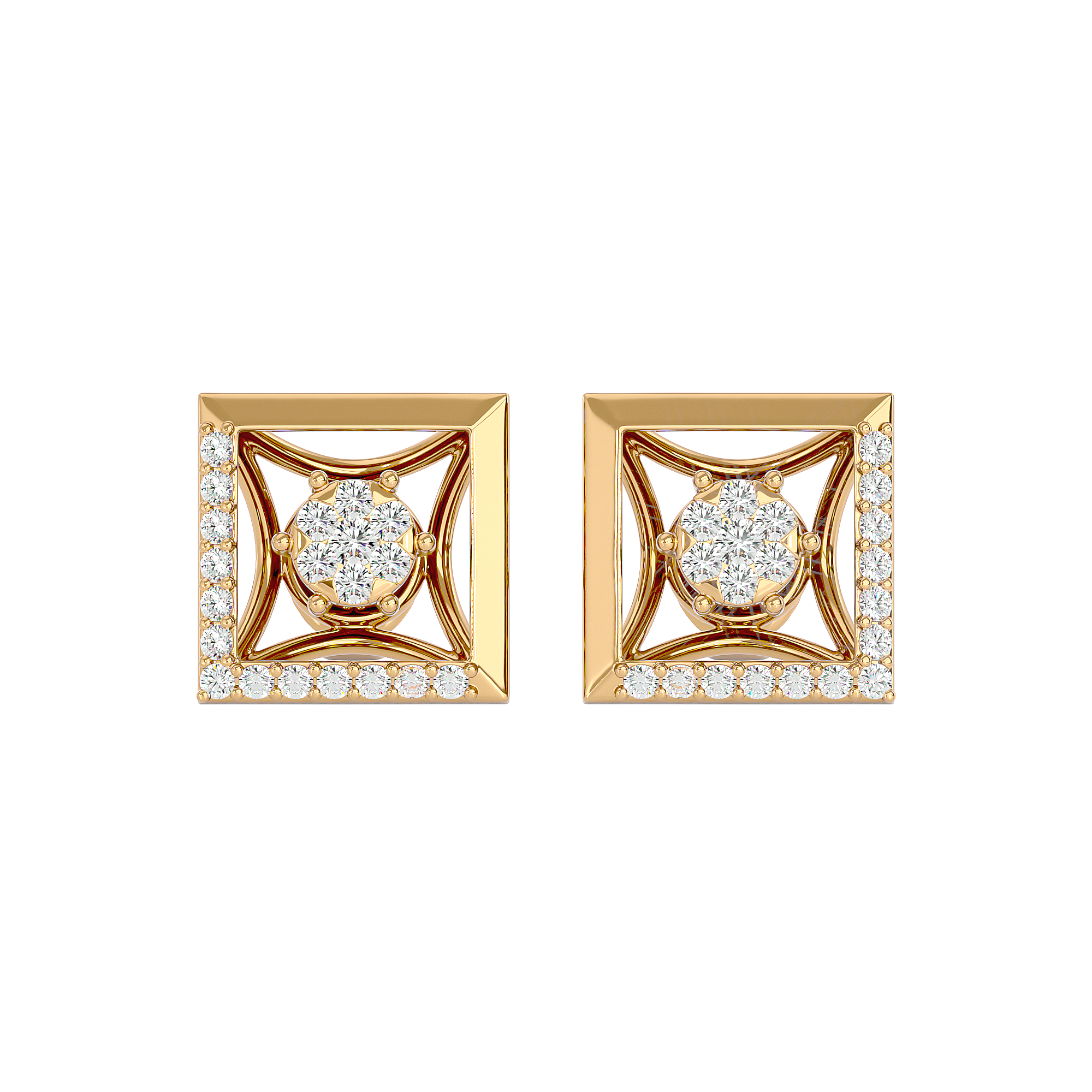 Ornate Square Studs