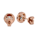 Round Halo Studs - Basket Setting