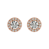 Round Halo Studs - Basket Setting