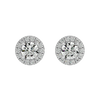 Round Halo Studs - Basket Setting