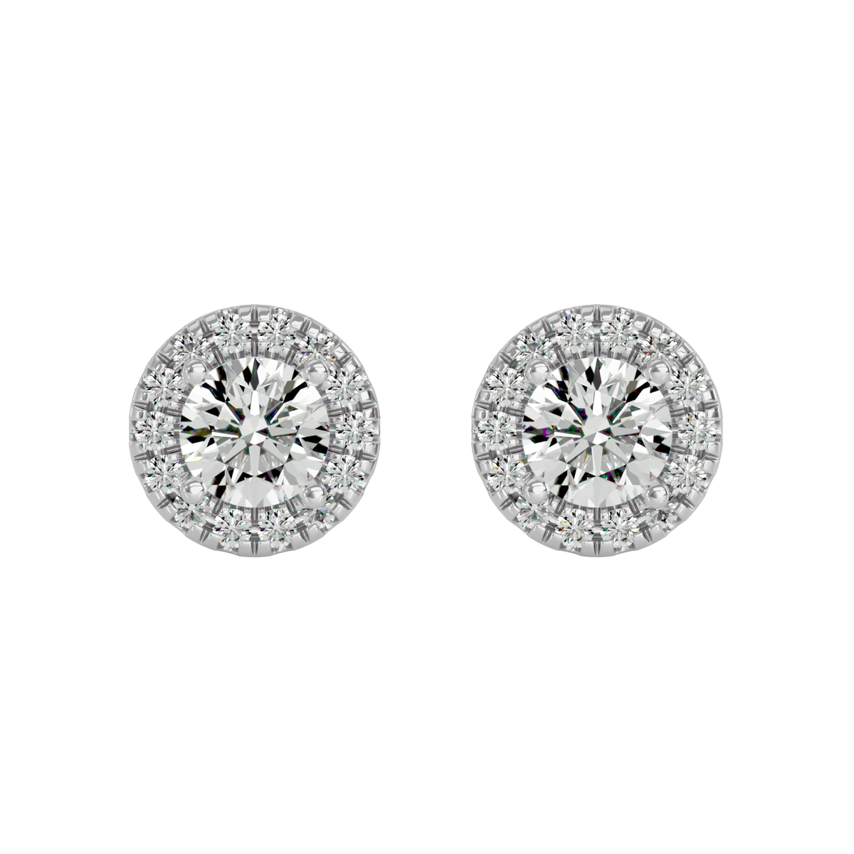 0.5ct each / White Gold / 9 kt