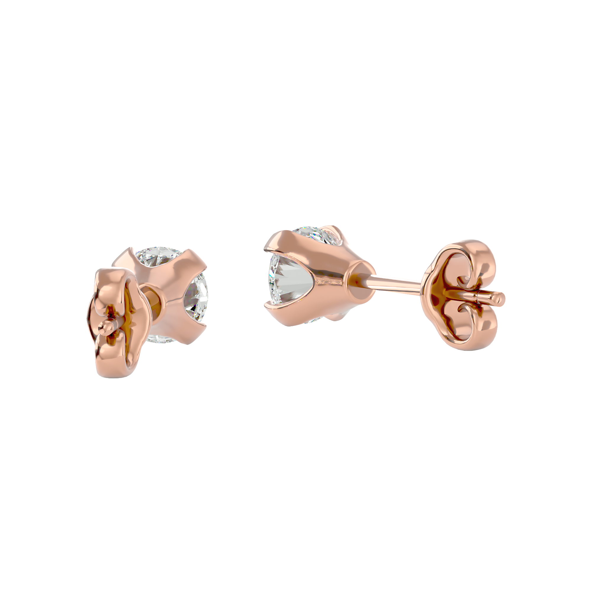 0.5 ct round studs - Martini setting
