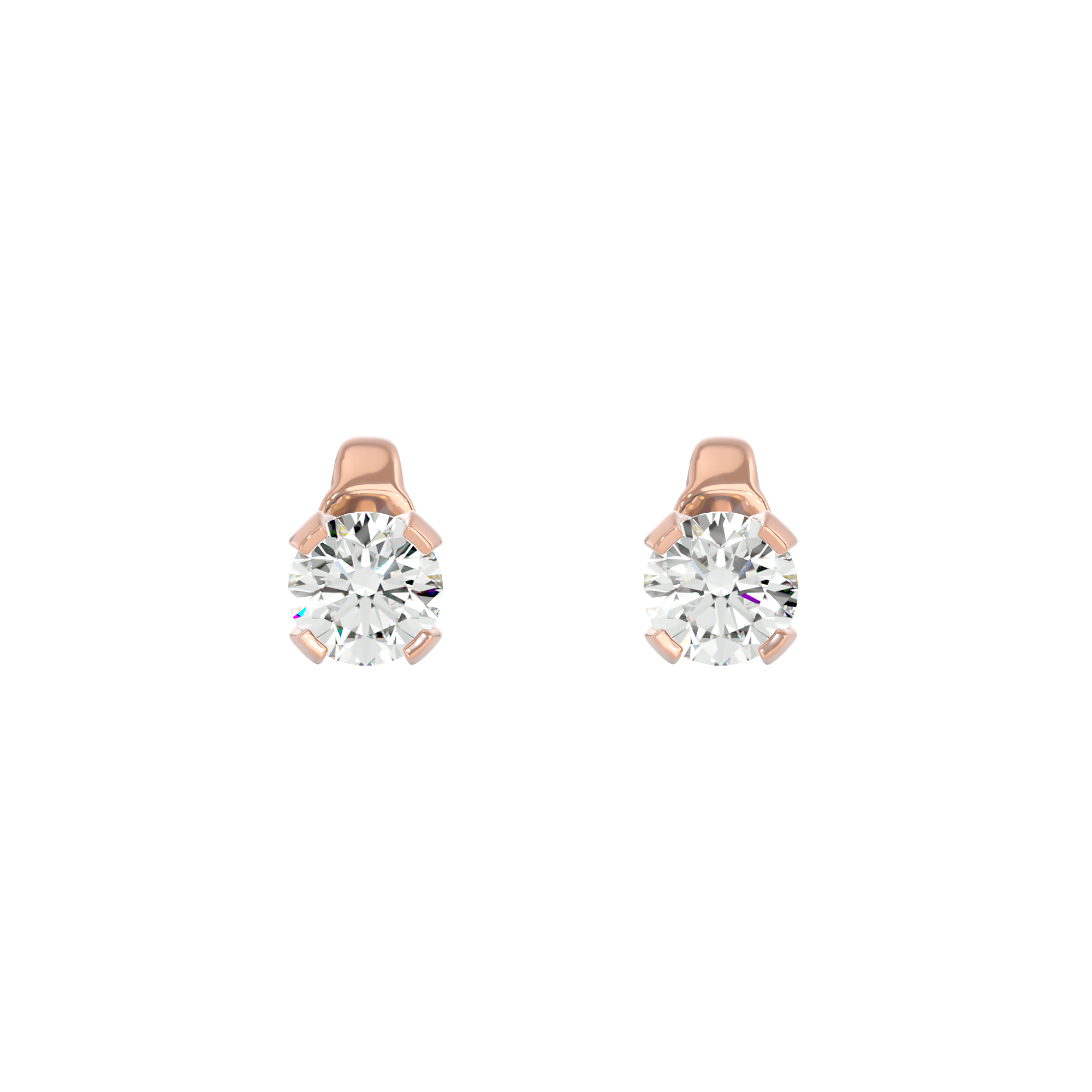 0.5 ct round studs - Martini setting