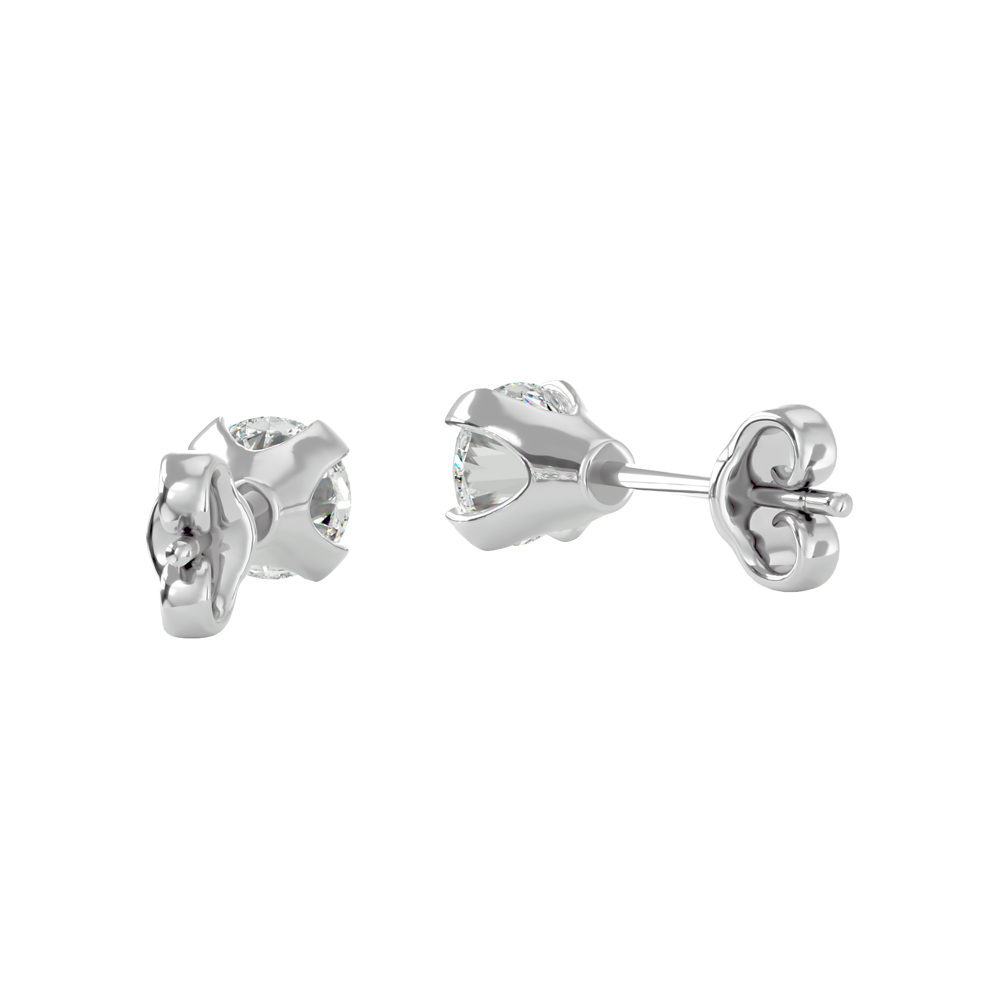 0.5 ct round studs - Martini setting