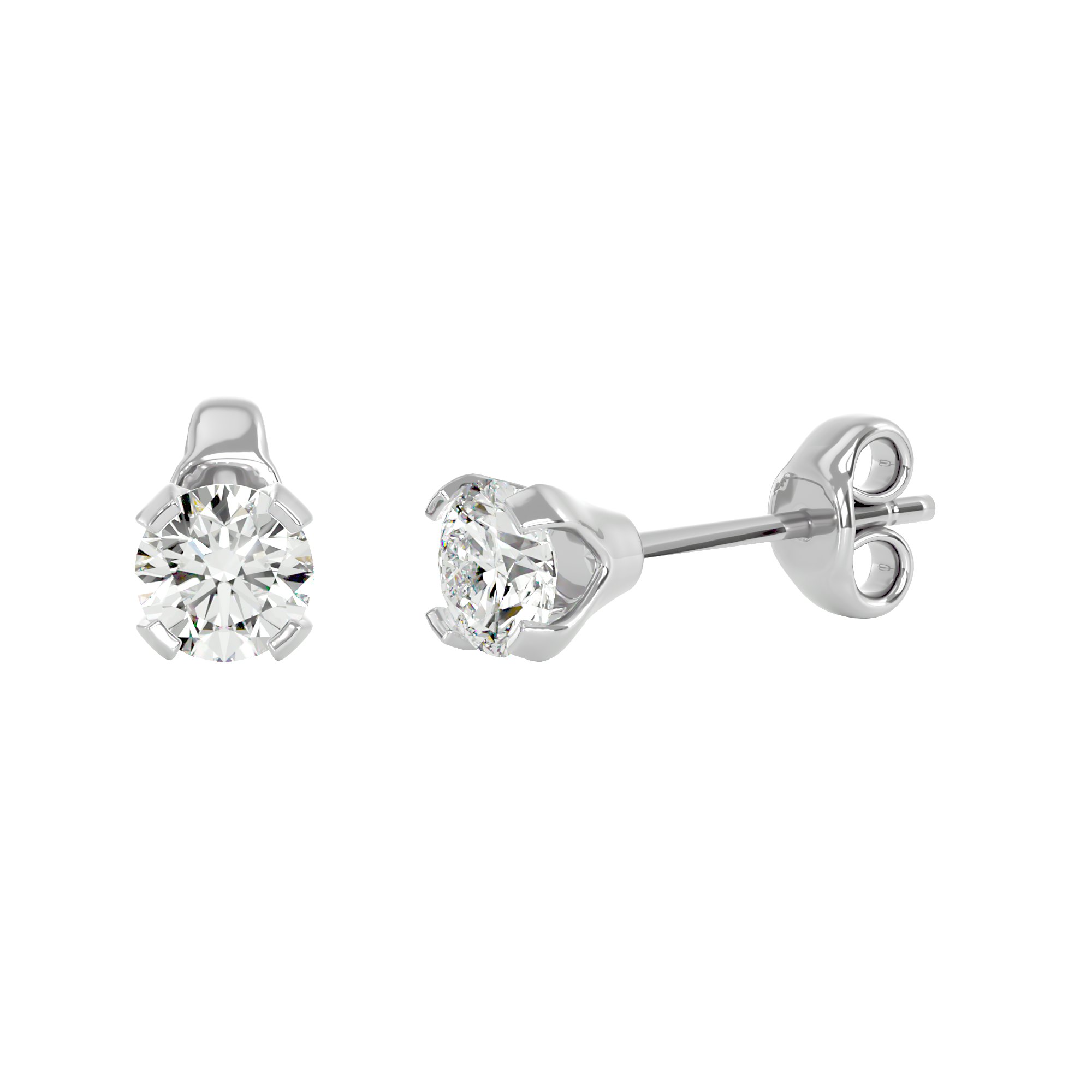 0.5 ct round studs - Martini setting