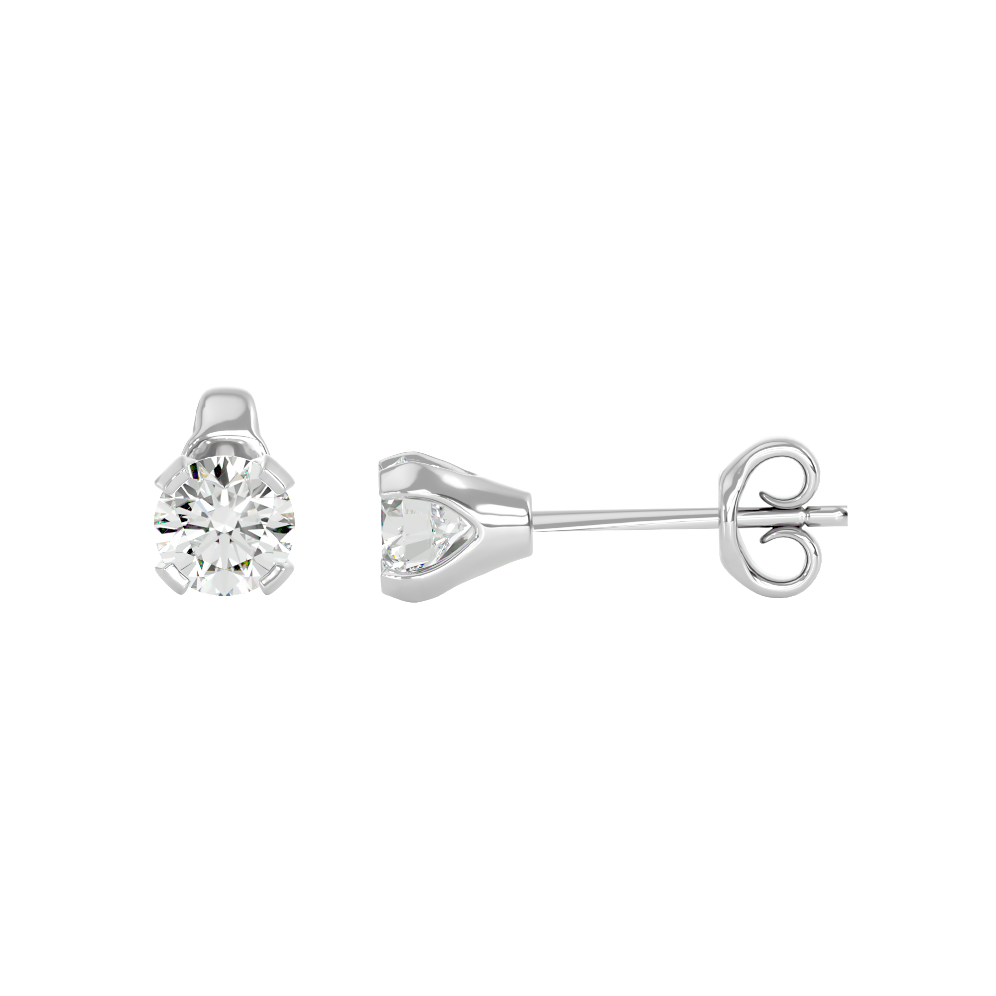 0.5 ct round studs - Martini setting