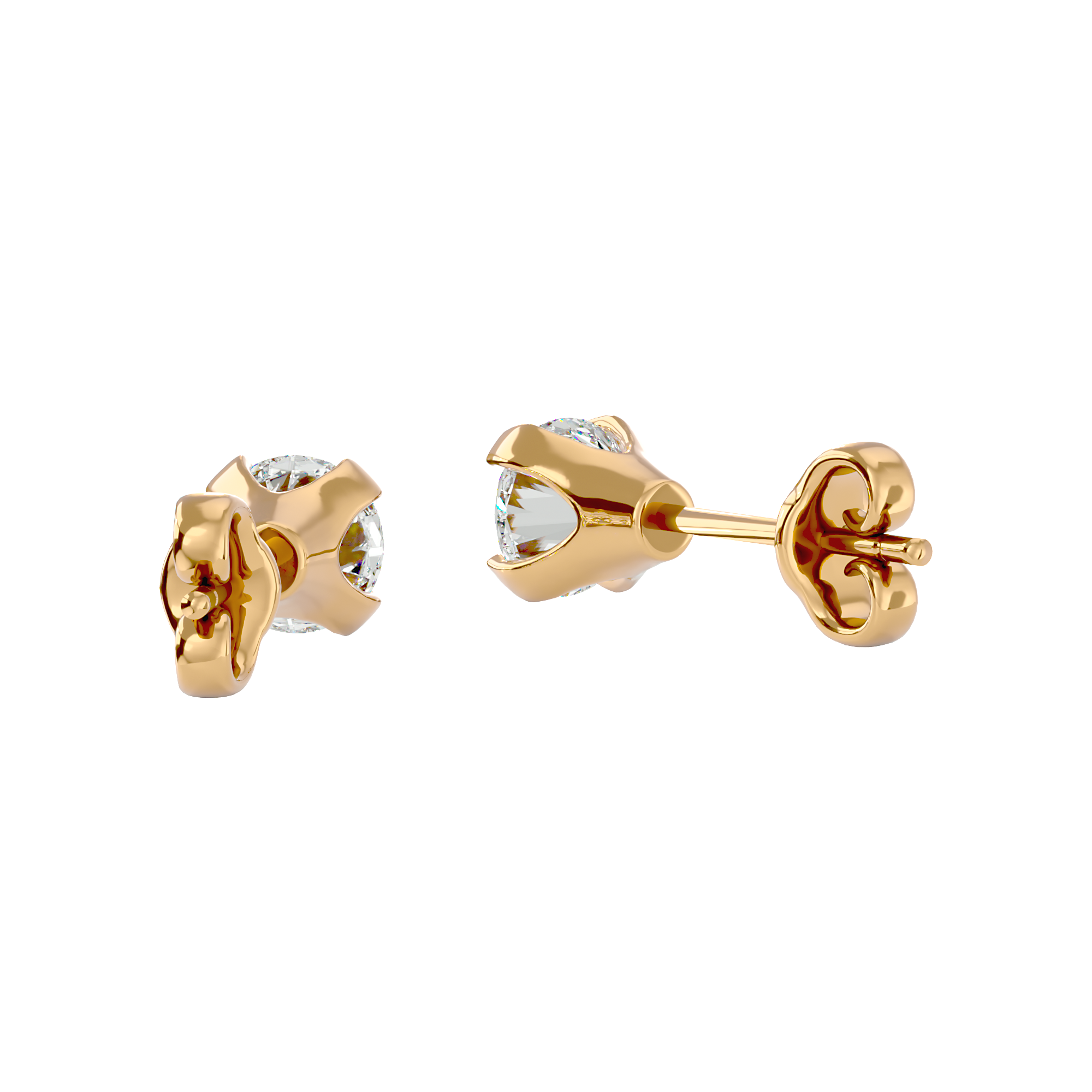 0.5 ct round studs - Martini setting