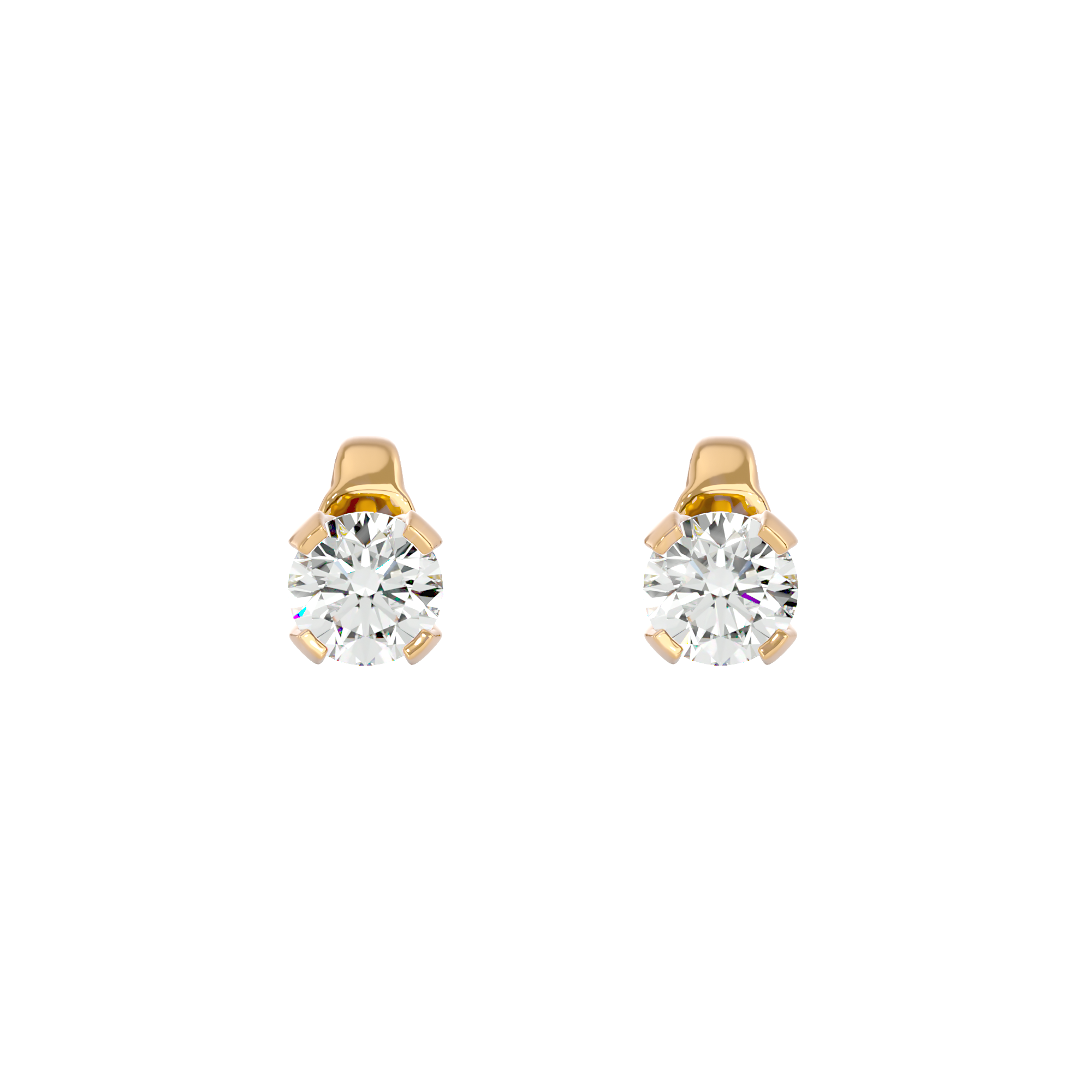 0.5 ct round studs - Martini setting