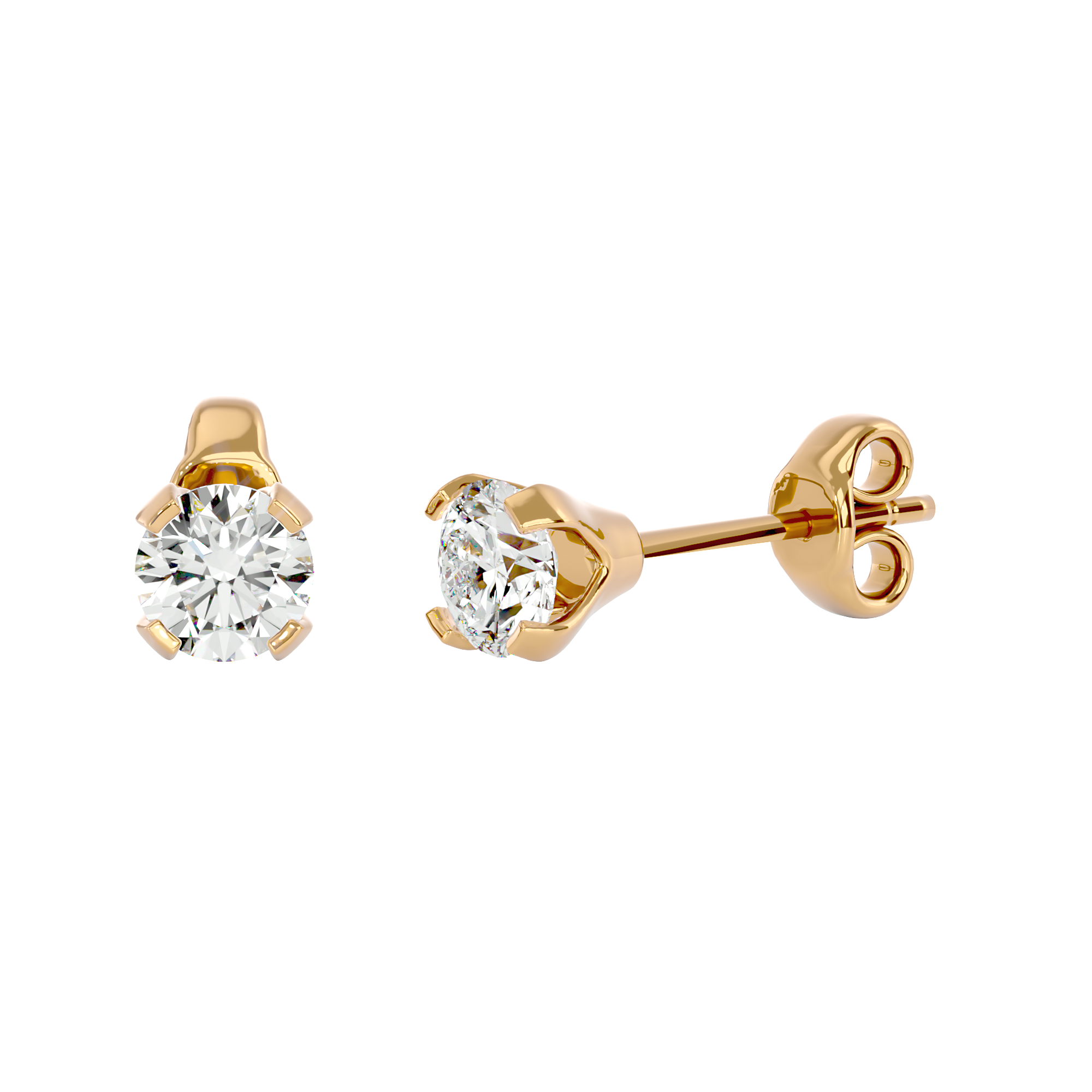 0.5 ct round studs - Martini setting