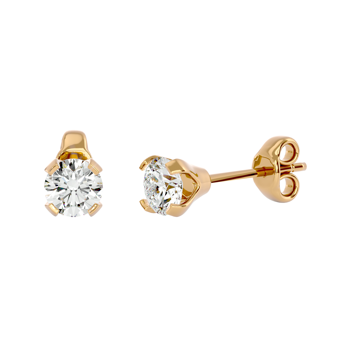 0.5ct Each / 9 kt / Yellow Gold