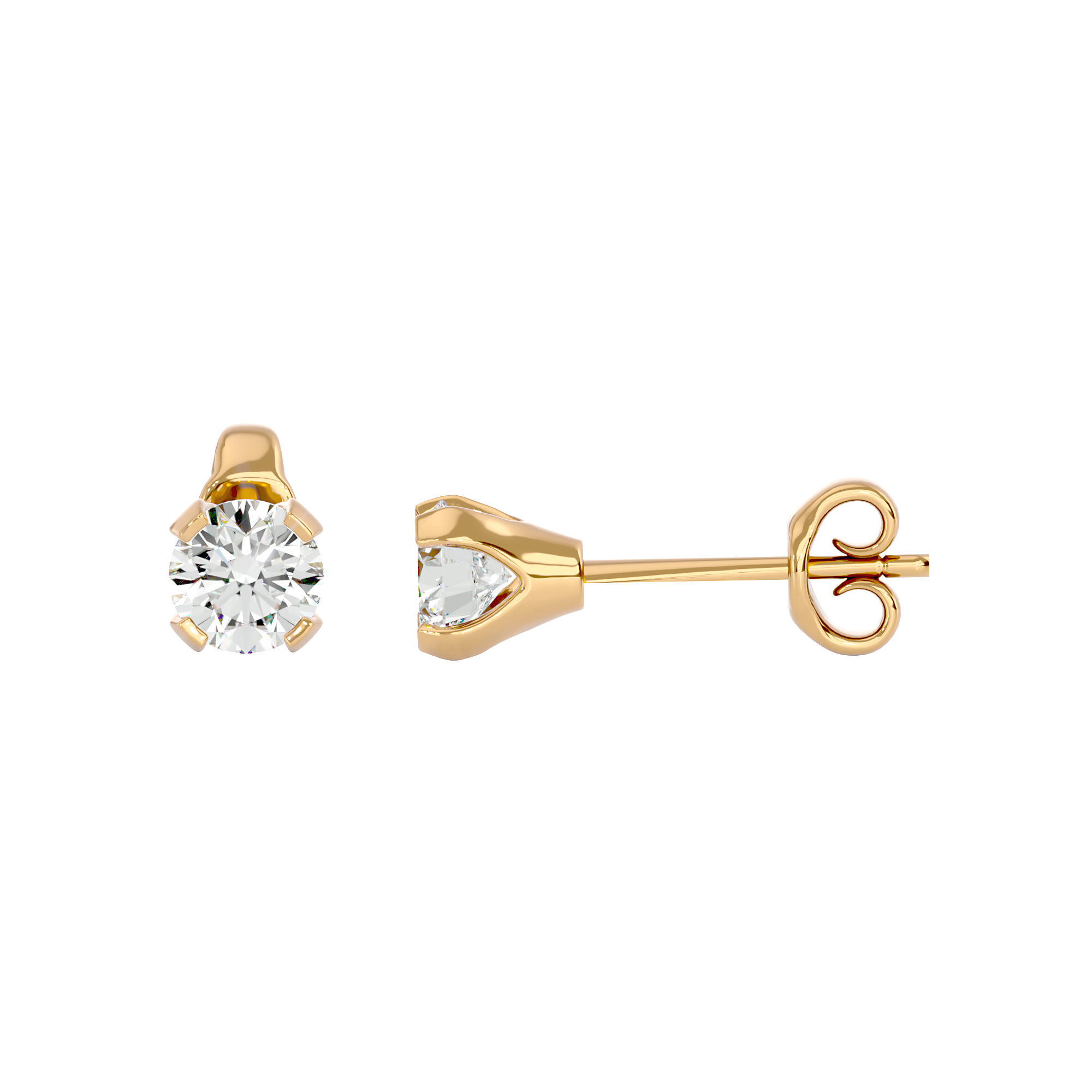 0.5 ct round studs - Martini setting