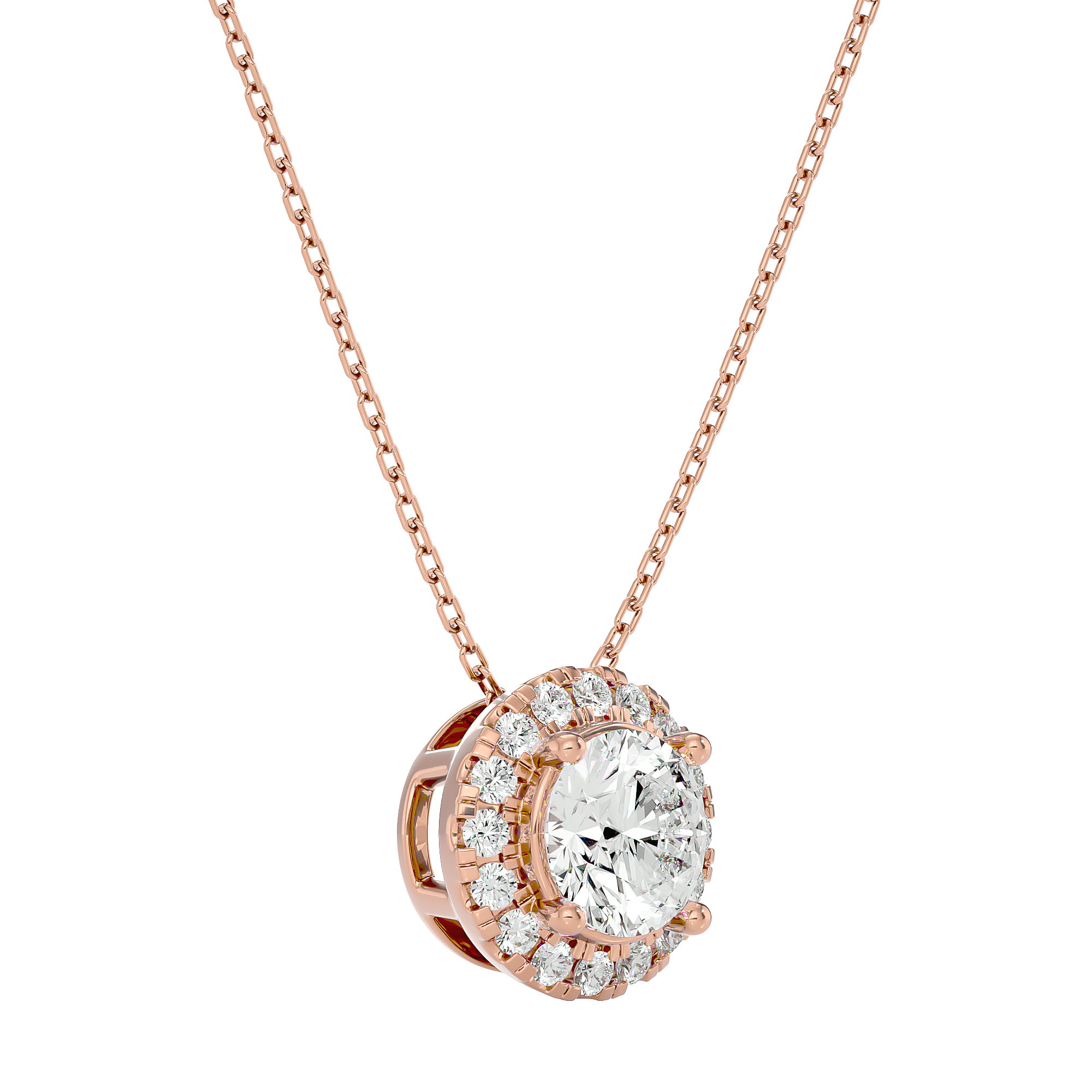 Aurelian Spark Pendant - 1 ct round diamond