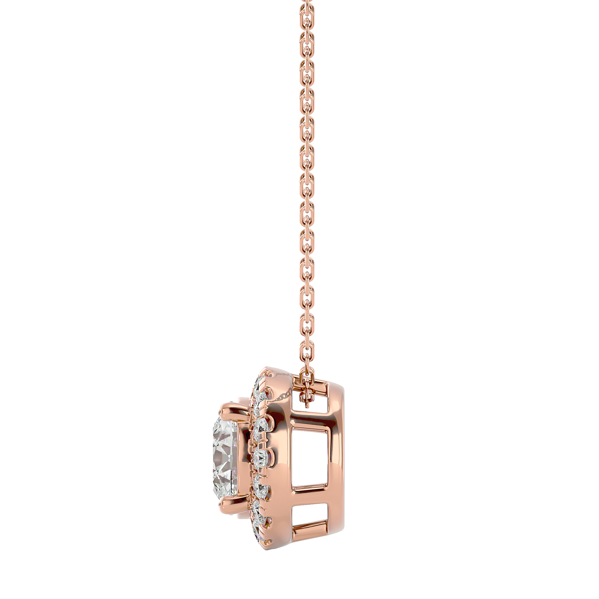 Aurelian Spark Pendant - 1 ct round diamond