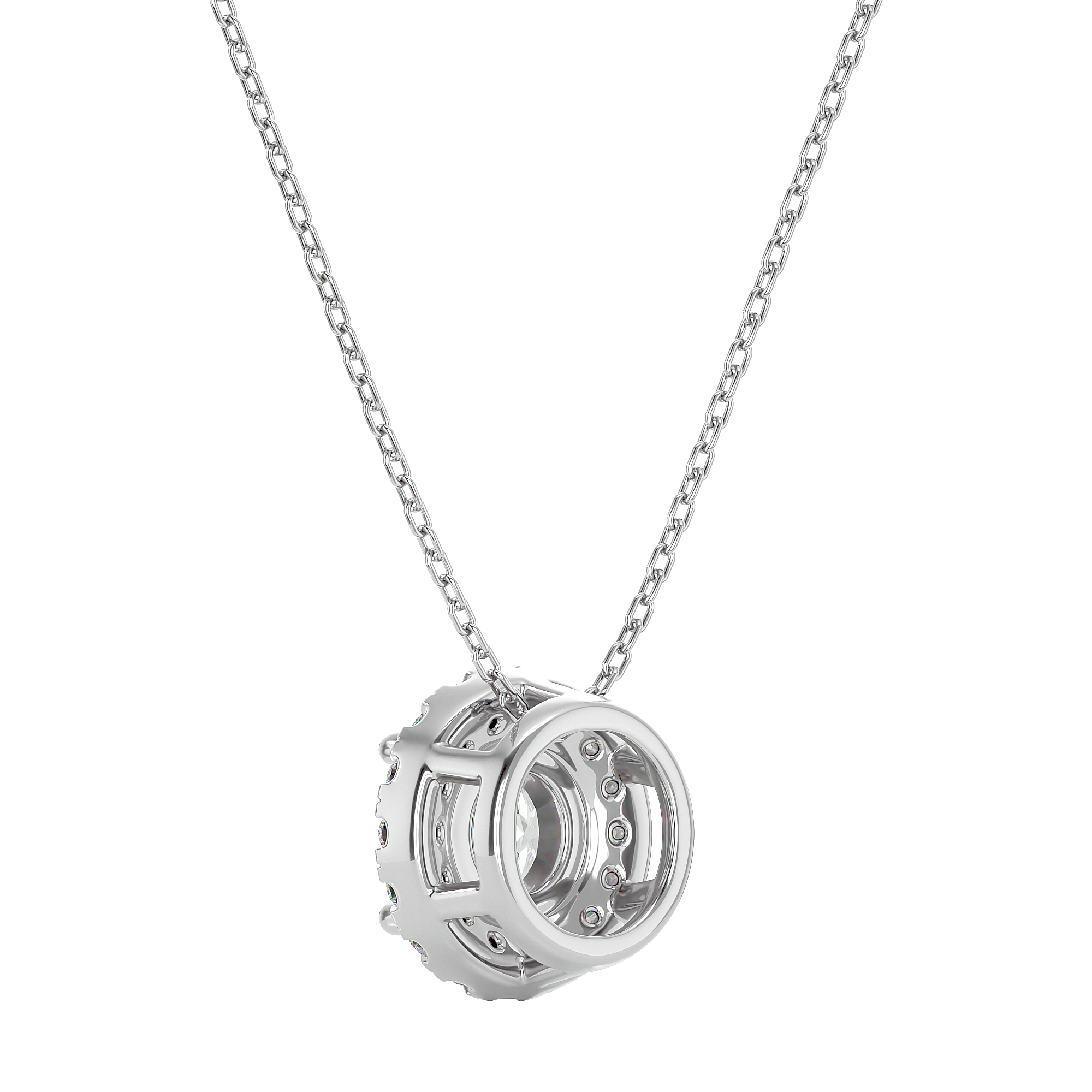 Aurelian Spark Pendant - 1 ct round diamond