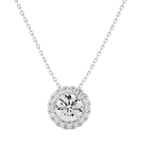 Aurelian Spark Pendant - 1 ct round diamond