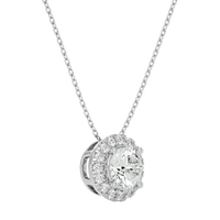 Aurelian Spark Pendant - 1 ct round diamond