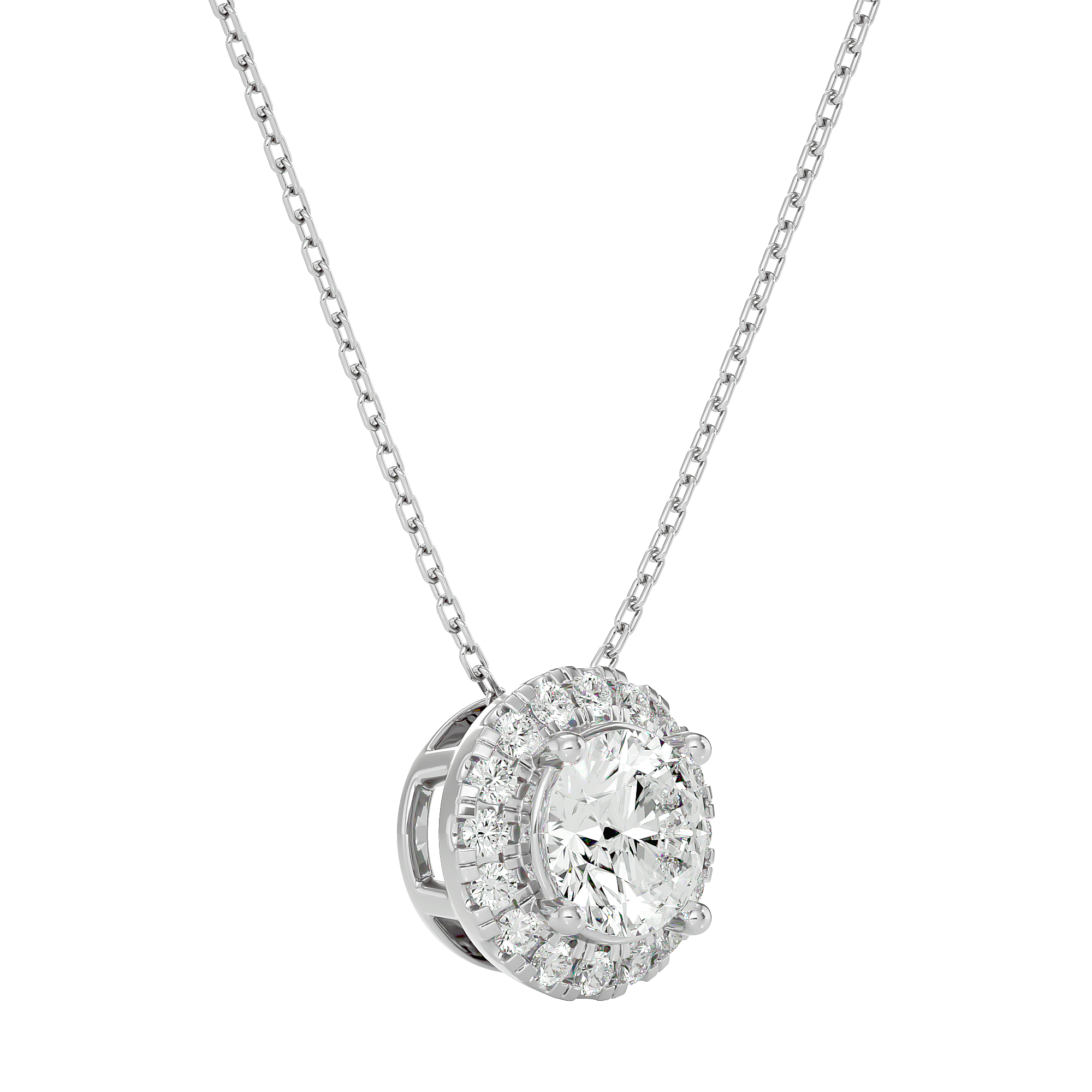 Aurelian Spark Pendant - 1 ct round diamond