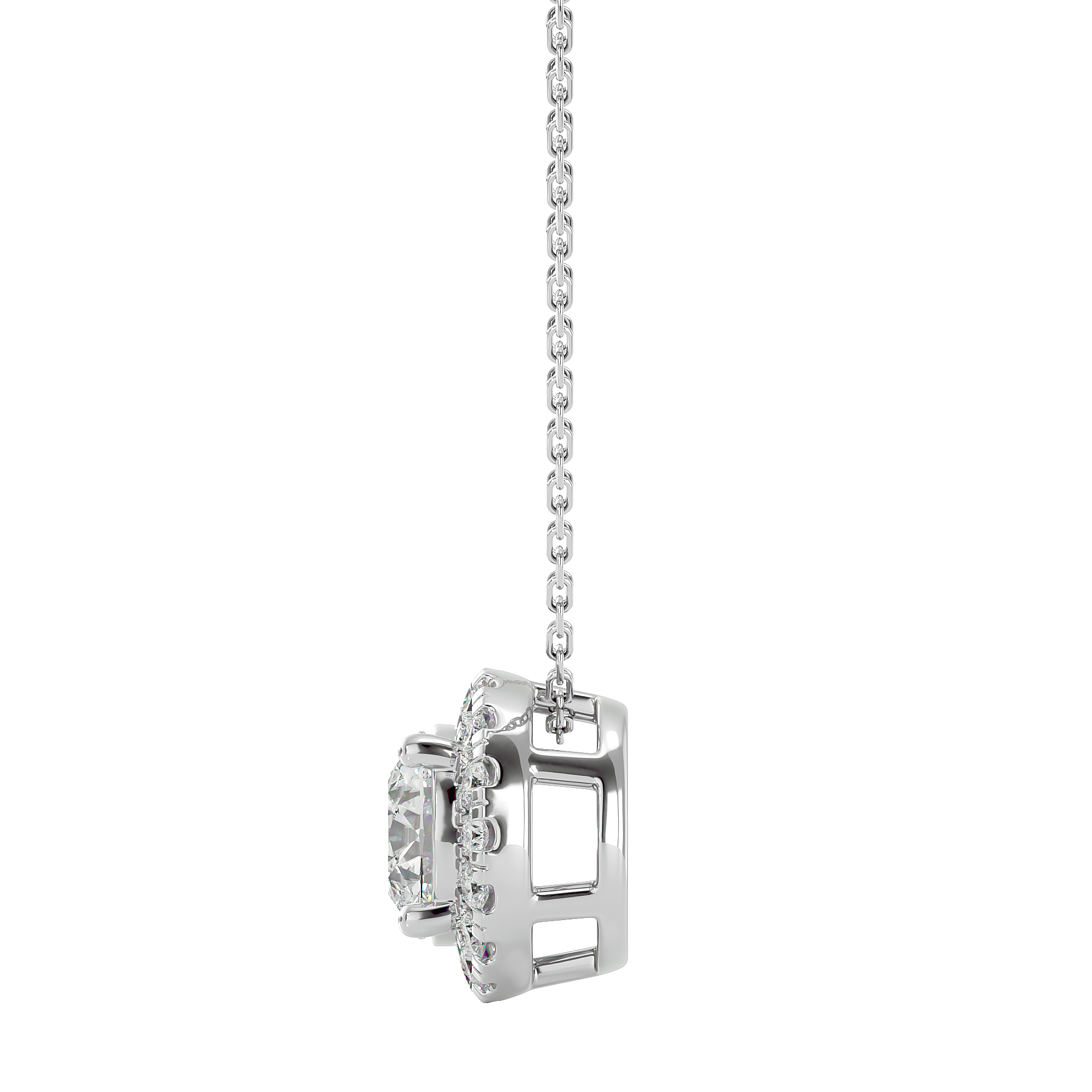 Aurelian Spark Pendant - 1 ct round diamond