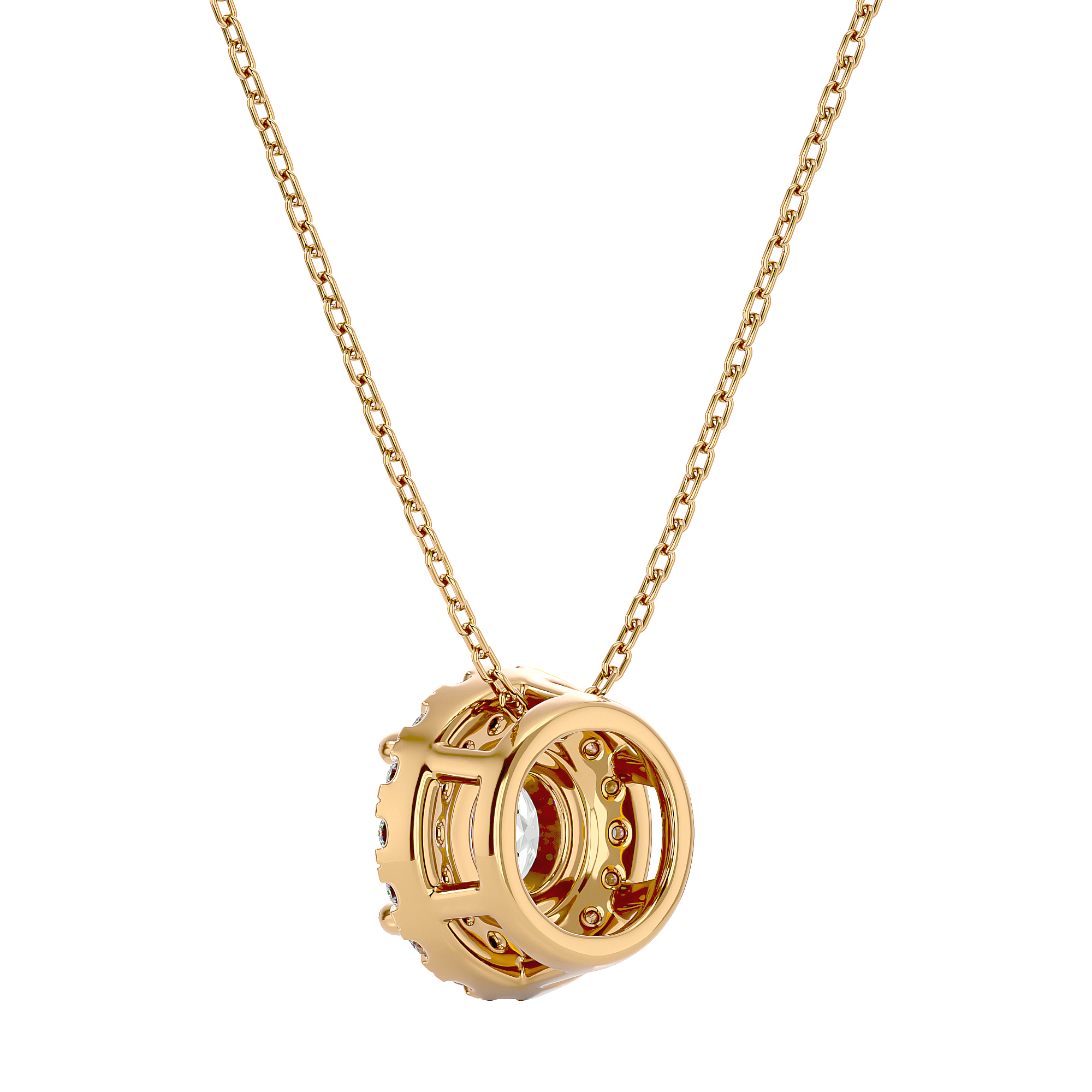 Halo Solitaire Pendant