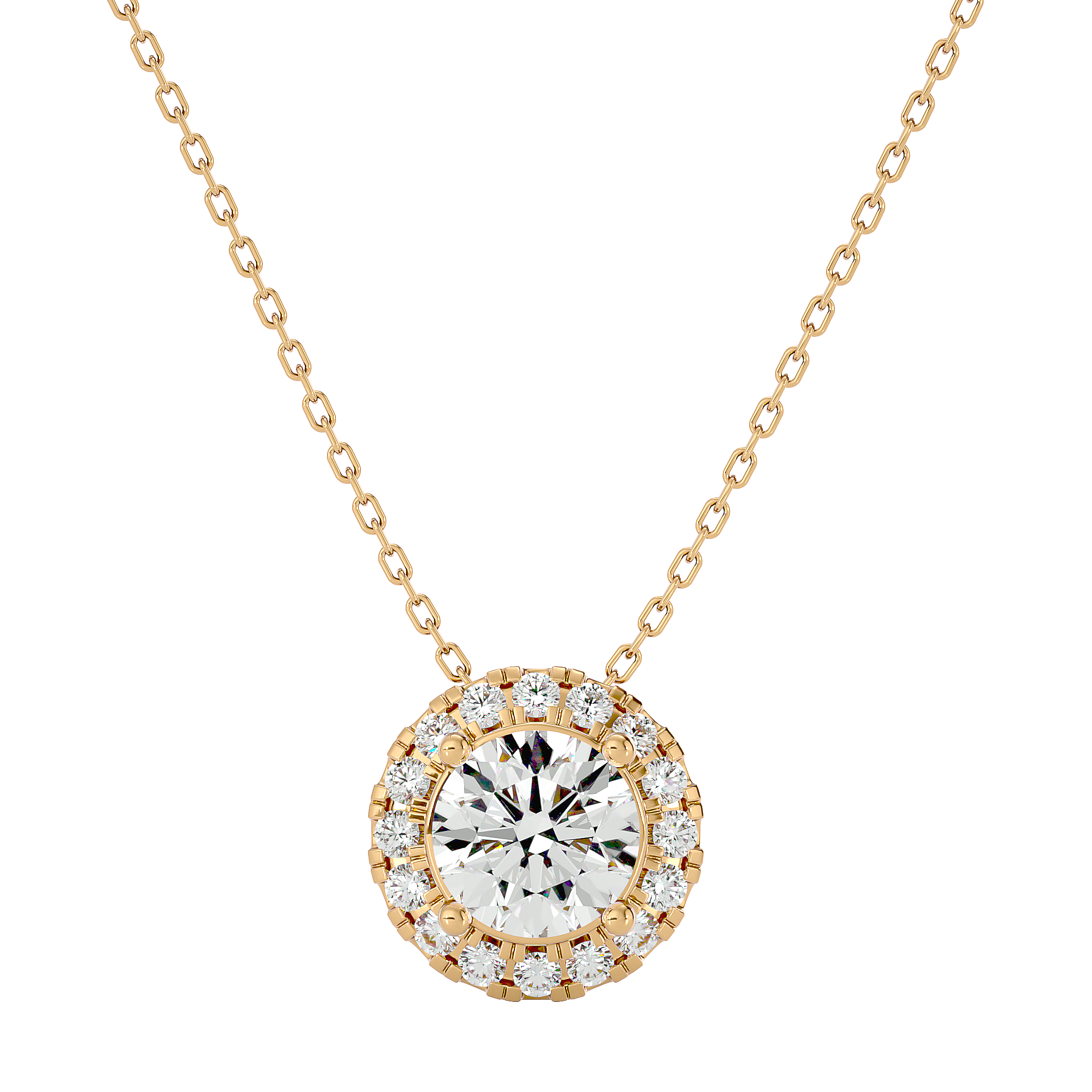 Aurelian Spark Pendant - 1 ct round diamond