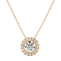 Halo Solitaire Pendant