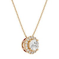 Aurelian Spark Pendant - 1 ct round diamond