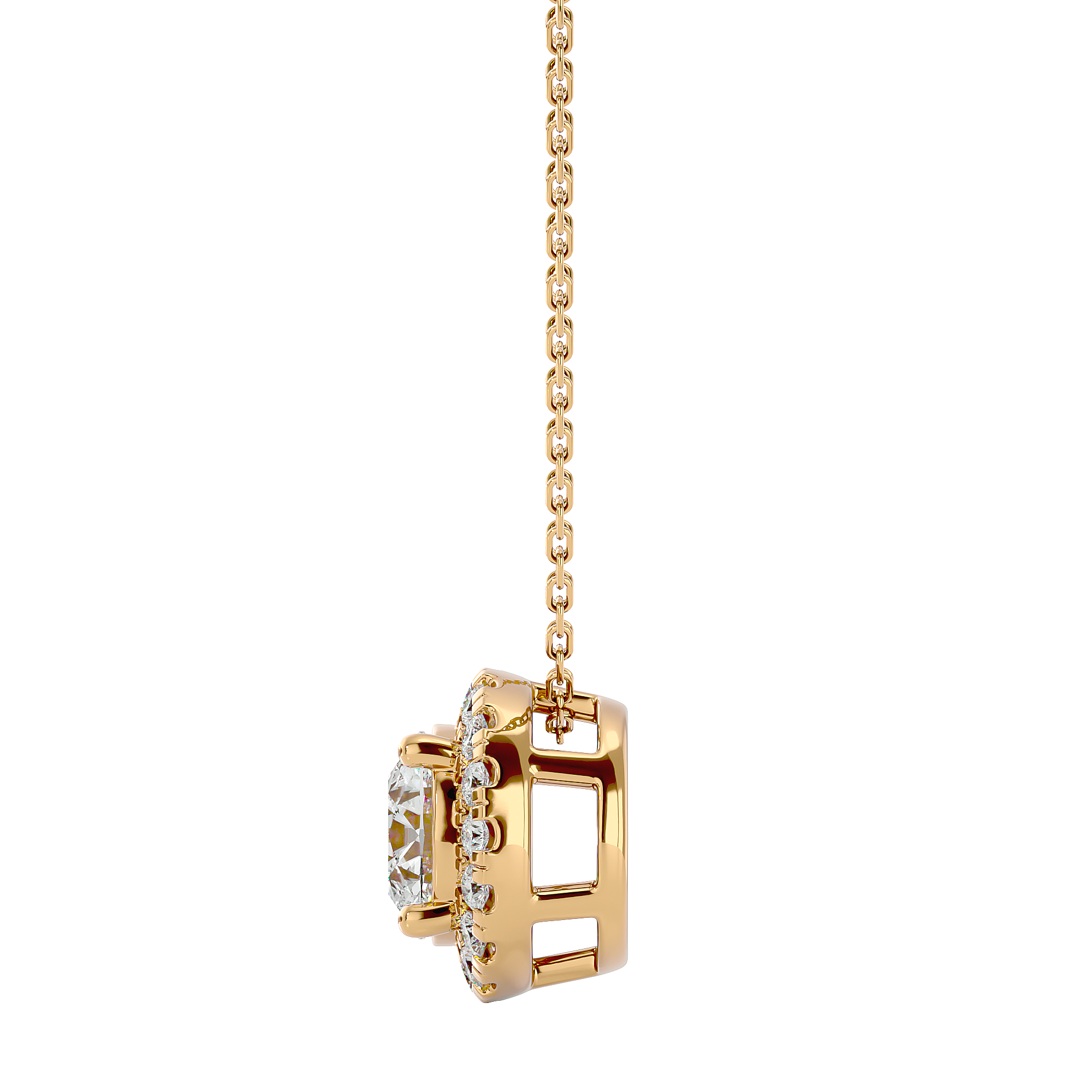 Halo Solitaire Pendant