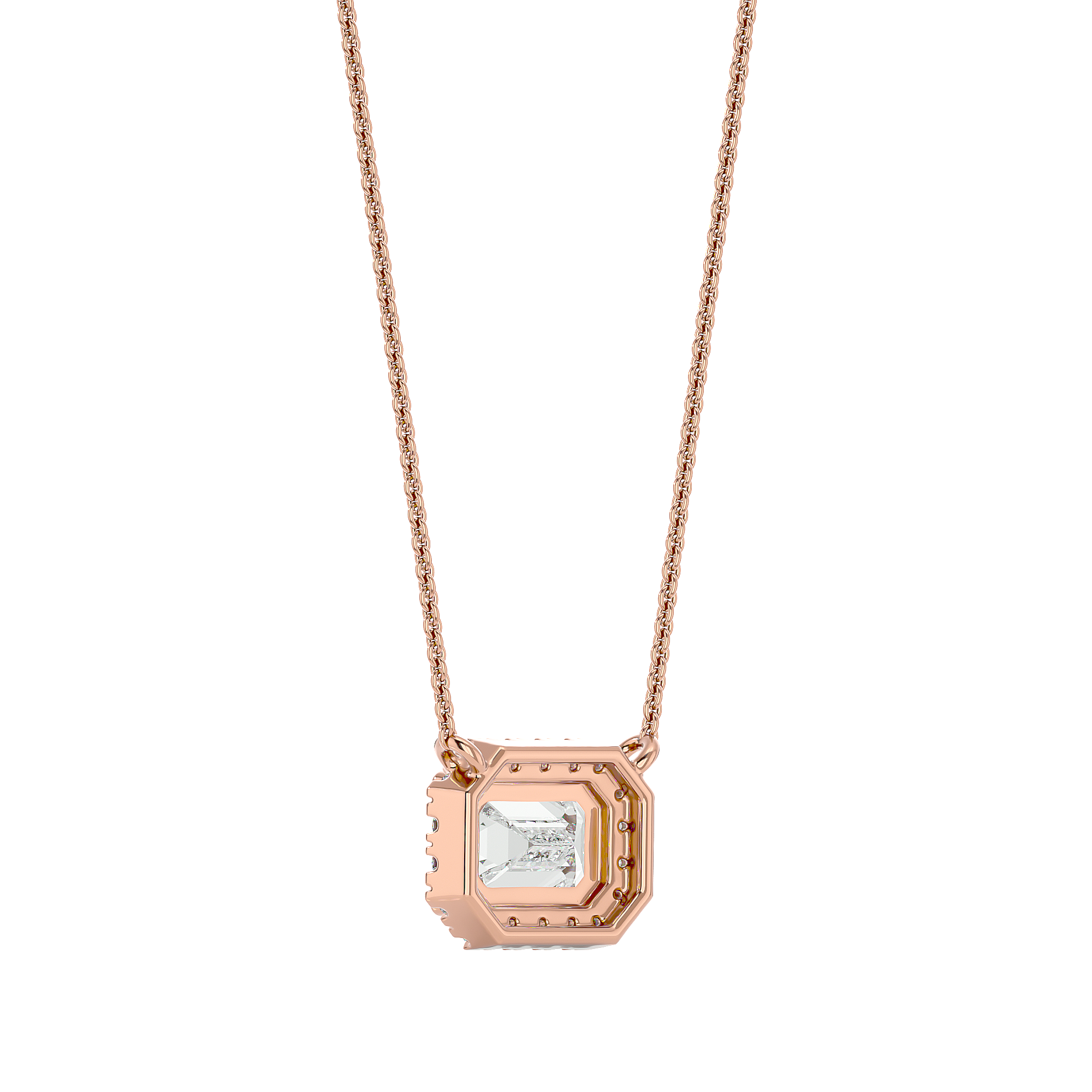 Celestial Halo Pendant - 1 ct emerald