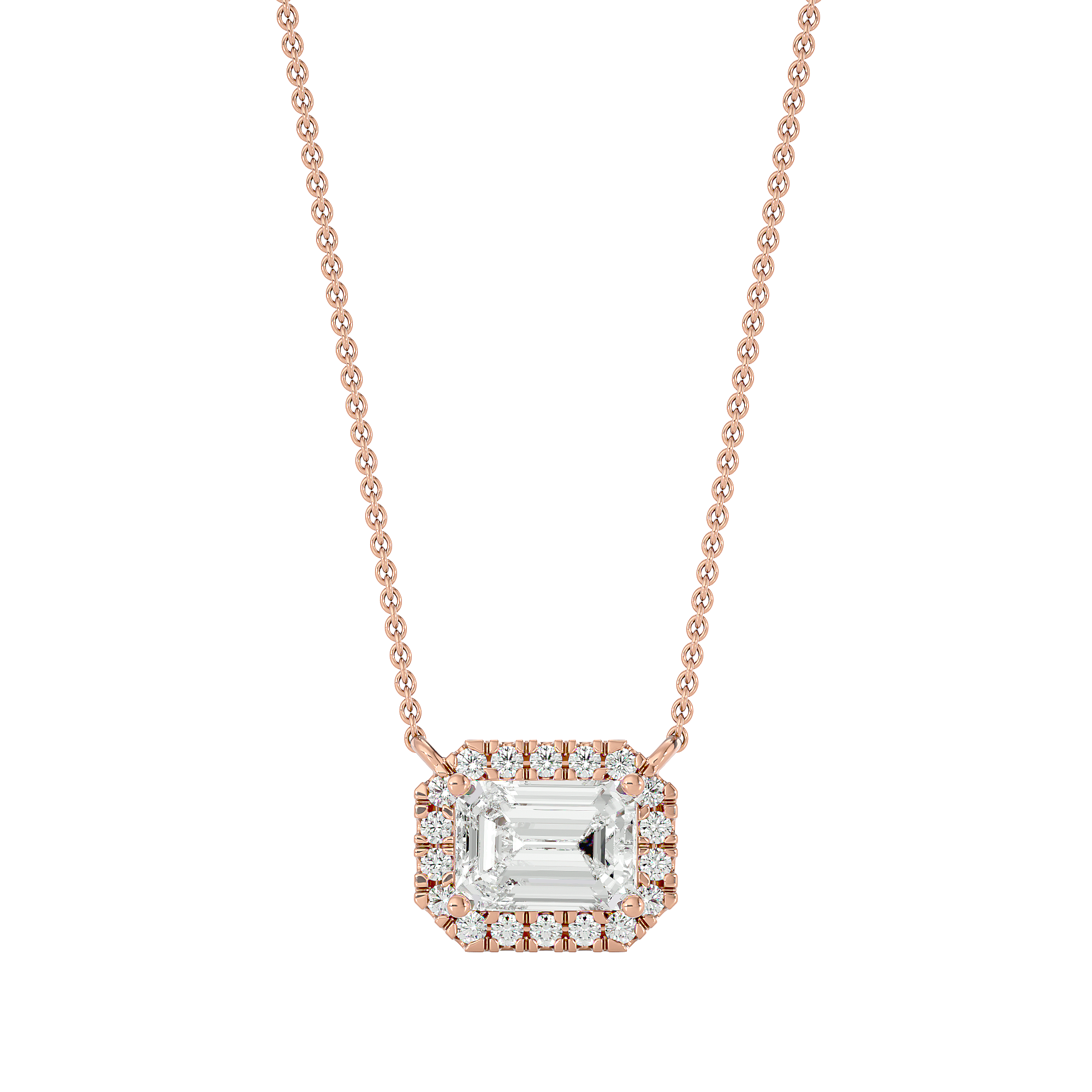 Celestial Halo Pendant - 1 ct emerald