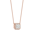 Celestial Halo Pendant - 1 ct emerald