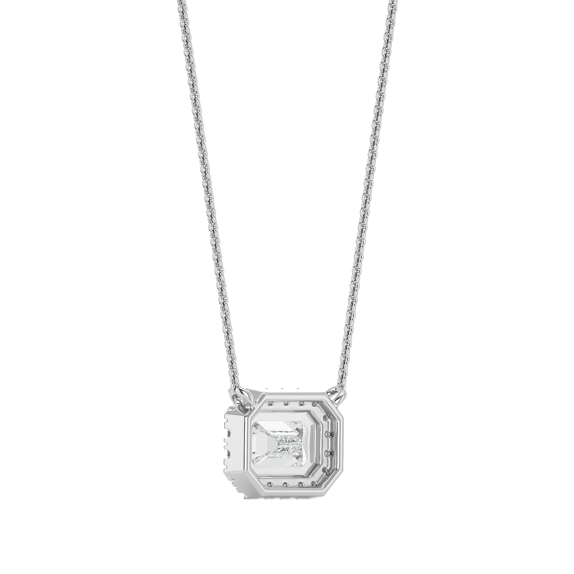 Celestial Halo Pendant - 1 ct emerald