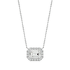 Celestial Halo Pendant - 1 ct emerald