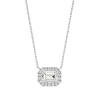 Celestial Halo Pendant - 1 ct emerald