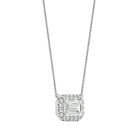 Celestial Halo Pendant - 1 ct emerald
