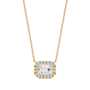 Celestial Halo Pendant - 1 ct emerald