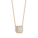 Celestial Halo Pendant - 1 ct emerald