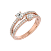 Twin Spark Elegance Ring