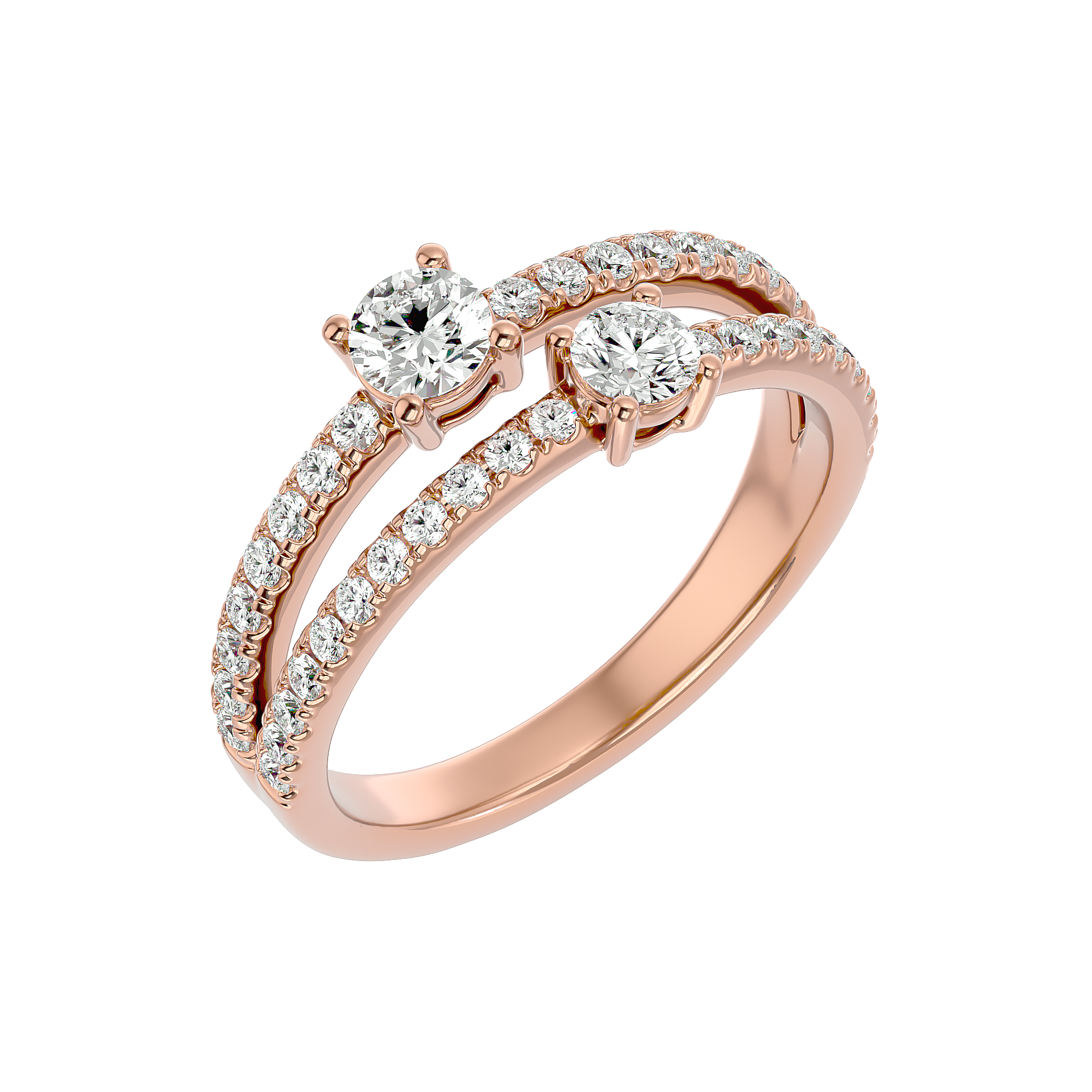 Twin Spark Elegance Ring